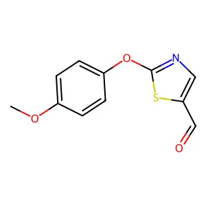 2-(4-Methoxyphenoxy)-1,3-thiazole-5-carbaldehyde structure