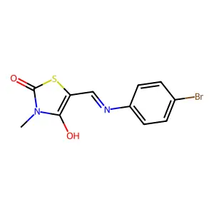5-[(4-Bromoanilino)methylidene]-3-methylthiazolidine-2,4-dione structure