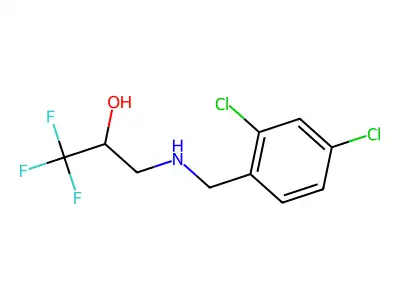 3-[(2,4-Dichlorobenzyl)amino]-1,1,1-trifluoro-2-propanol structure