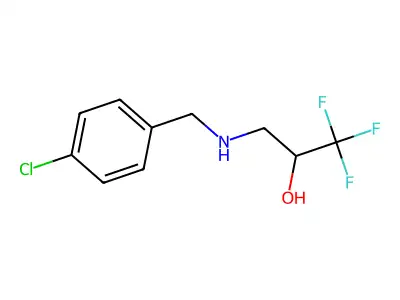 3-(((4-Chlorophenyl)methyl)amino)-1,1,1-trifluoro-2-propanol structure