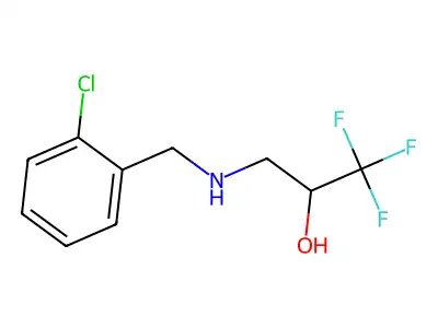 3-(((2-Chlorophenyl)methyl)amino)-1,1,1-trifluoro-2-propanol structure