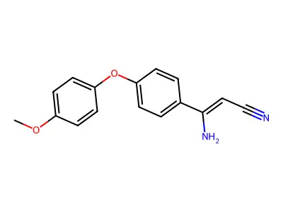 3-Amino-3-[4-(4-methoxyphenoxy)phenyl]prop-2-enenitrile structure