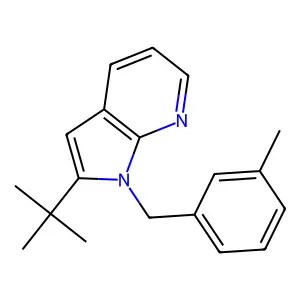 2-(tert-butyl)-1-(3-methylbenzyl)-1H-pyrrolo[2,3-b]pyridine structure