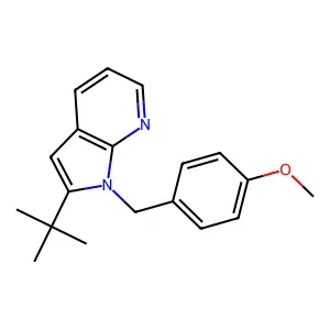 2-(tert-butyl)-1-(4-methoxybenzyl)-1H-pyrrolo[2,3-b]pyridine structure
