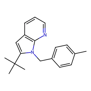2-(tert-butyl)-1-(4-methylbenzyl)-1H-pyrrolo[2,3-b]pyridine structure