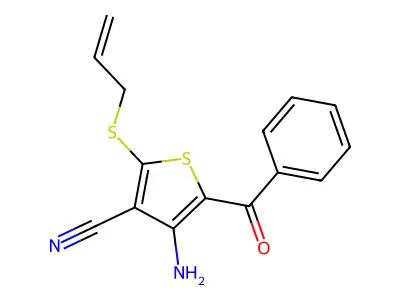 2-(Allylsulfanyl)-4-amino-5-benzoyl-3-thiophenecarbonitrile structure