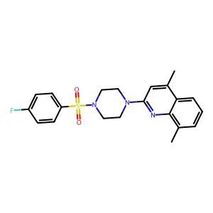 2-{4-[(4-Fluorophenyl)sulfonyl]piperazino}-4,8-dimethylquinoline structure