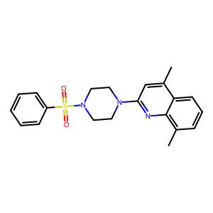 2-[4-(Benzenesulfonyl)piperazin-1-yl]-4,8-dimethylquinoline structure