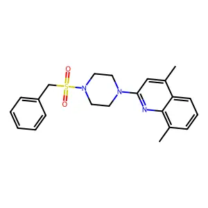 2-[4-(Benzylsulfonyl)piperazino]-4,8-dimethylquinoline structure