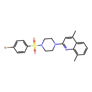 2-{4-[(4-Bromophenyl)sulfonyl]piperazino}-4,8-dimethylquinoline structure