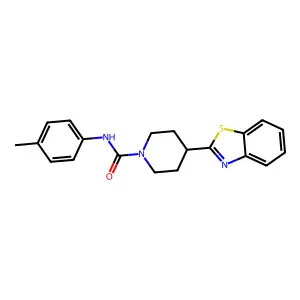 4-(1,3-benzothiazol-2-yl)-N-(4-methylphenyl)tetrahydro-1(2H)-pyridinecarboxamide structure