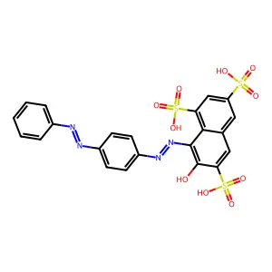 7-Hydroxy-8-[4-(phenylazo)phenylazo]-1,3,6-naphthalenetrisulfonic acid structure