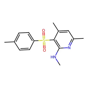 N,4,6-trimethyl-3-[(4-methylphenyl)sulfonyl]-2-pyridinamine structure