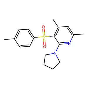 4,6-Dimethyl-3-[(4-methylphenyl)sulfonyl]-2-(1-pyrrolidinyl)pyridine structure