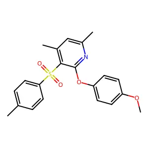 2-(4-Methoxyphenoxy)-4,6-dimethyl-3-[(4-methylphenyl)sulfonyl]pyridine structure