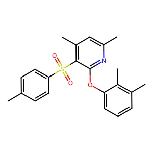 2-(2,3-Dimethylphenoxy)-4,6-dimethyl-3-[(4-methylphenyl)sulfonyl]pyridine structure