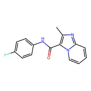 N-(4-fluorophenyl)-2-methylimidazo[1,2-a]pyridine-3-carboxamide structure