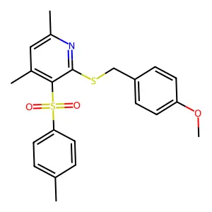 2-[(4-Methoxybenzyl)sulfanyl]-4,6-dimethyl-3-pyridinyl 4-methylphenyl sulfone structure