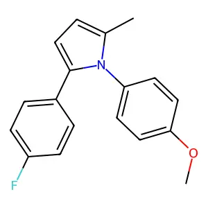 2-(4-fluorophenyl)-1-(4-methoxyphenyl)-5-methyl-1H-pyrrole structure