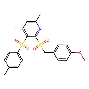 4,6-Dimethyl-3-[(4-methylphenyl)sulfonyl]-2-pyridinyl 4-methoxybenzyl sulfone structure