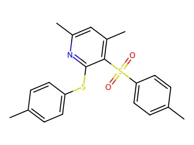 4,6-Dimethyl-2-[(4-methylphenyl)sulfanyl]-3-[(4-methylphenyl)sulfonyl]pyridine structure