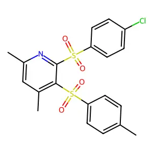 4-Chlorophenyl 4,6-dimethyl-3-[(4-methylphenyl)sulfonyl]-2-pyridinyl sulfone structure