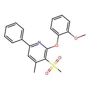 2-(2-Methoxyphenoxy)-4-methyl-3-(methylsulfonyl)-6-phenylpyridine structure