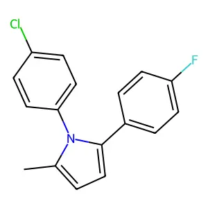 1-(4-chlorophenyl)-2-(4-fluorophenyl)-5-methyl-1H-pyrrole structure