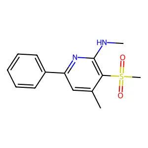 N,4-dimethyl-3-(methylsulfonyl)-6-phenyl-2-pyridinamine structure