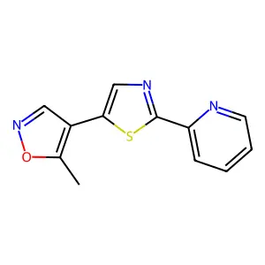 2-[5-(5-Methyl-4-isoxazolyl)-1,3-thiazol-2-yl]pyridine structure