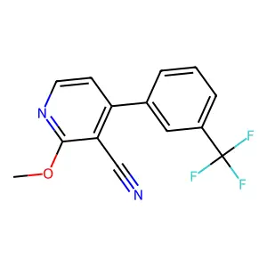 2-Methoxy-4-[3-(trifluoromethyl)phenyl]pyridine-3-carbonitrile structure