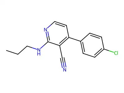 4-(4-Chlorophenyl)-2-(propylamino)pyridine-3-carbonitrile structure