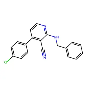 2-(Benzylamino)-4-(4-chlorophenyl)pyridine-3-carbonitrile structure