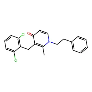 3-(2,6-dichlorobenzyl)-2-methyl-1-phenethyl-4(1H)-pyridinone structure