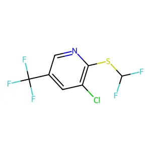 3-Chloro-2-[(difluoromethyl)sulfanyl]-5-(trifluoromethyl)pyridine structure