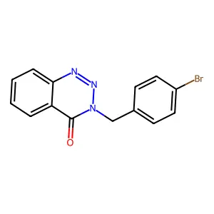 3-(4-bromobenzyl)-1,2,3-benzotriazin-4(3H)-one structure