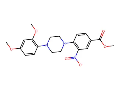 Methyl 4-[4-(2,4-dimethoxyphenyl)piperazin-1-yl]-3-nitrobenzoate structure