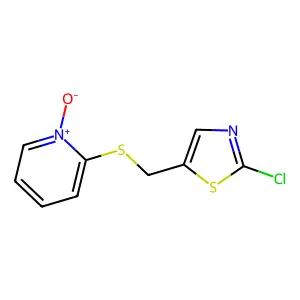 2-{[(2-Chloro-1,3-thiazol-5-yl)methyl]sulfanyl}-1-pyridiniumolate structure