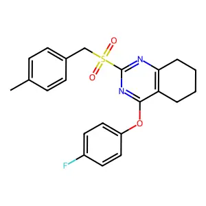 4-(4-Fluorophenoxy)-2-[(4-methylbenzyl)sulfonyl]-5,6,7,8-tetrahydroquinazoline structure
