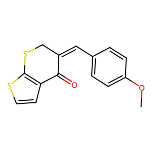 5-[(Z)-(4-methoxyphenyl)methylidene]-4H-thieno[2,3-b]thiopyran-4(6H)-one structure