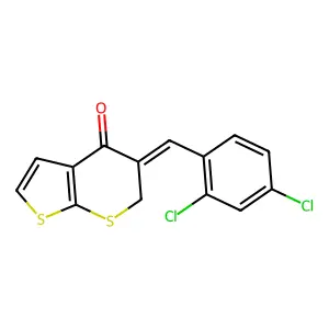 (5Z)-5-[(2,4-dichlorophenyl)methylidene]-4H,5H,6H-thieno[2,3-b]thiopyran-4-one structure