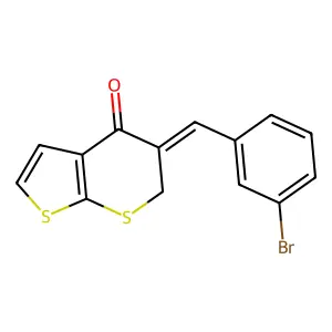 (5Z)-5-[(3-bromophenyl)methylidene]-4H,5H,6H-thieno[2,3-b]thiopyran-4-one structure