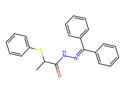 N'-(diphenylmethylene)-2-(phenylsulfanyl)propanohydrazide structure