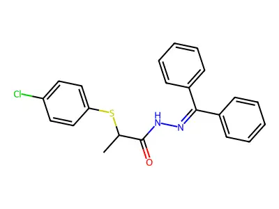 2-[(4-chlorophenyl)sulfanyl]-N'-(diphenylmethylene)propanohydrazide structure