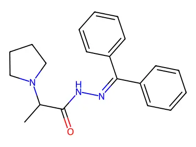 N'-(diphenylmethylene)-2-(1-pyrrolidinyl)propanohydrazide structure