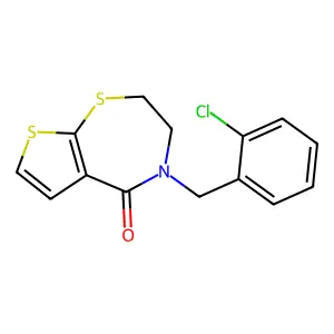 4-(2-chlorobenzyl)-3,4-dihydrothieno[3,2-f][1,4]thiazepin-5(2H)-one structure