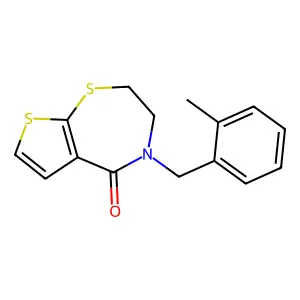 4-(2-methylbenzyl)-3,4-dihydrothieno[3,2-f][1,4]thiazepin-5(2H)-one structure