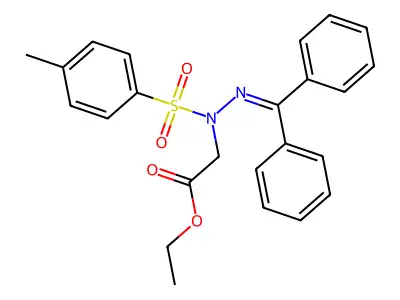 Ethyl 2-{2-(diphenylmethylene)-1-[(4-methylphenyl)sulfonyl]hydrazino}acetate structure
