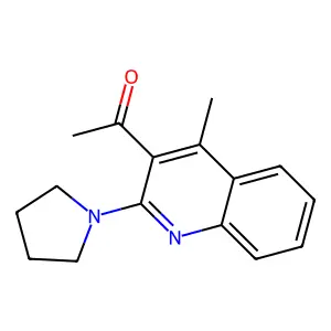 1-[4-Methyl-2-(1-pyrrolidinyl)-3-quinolinyl]-1-ethanone structure