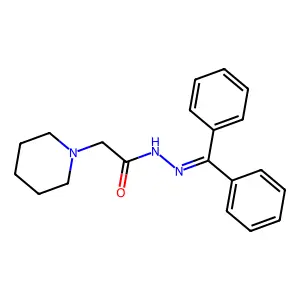 N'-(diphenylmethylene)-2-piperidinoacetohydrazide structure